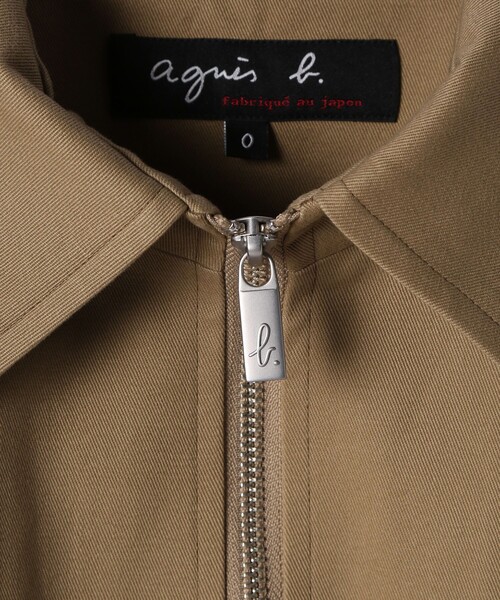 agnes b.(アニエスベー)の「メンズ コットン 長袖 ジップアップジャケット "Chet"(ブルゾン・メンズ・ブラウン系その他・1/2)」の4枚目の写真