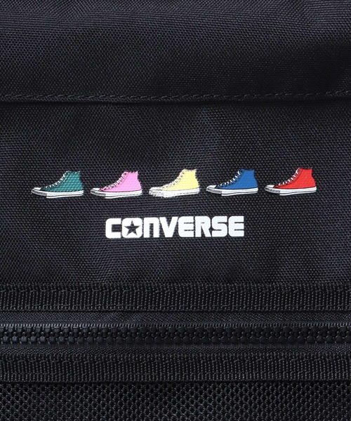 CONVERSE（コンバース）の「CONVERSE（コンバース）スニーカーロゴプリントバックパック/スクールリュックサック メンズ レディース ユニセックス（バックパック/リュック・レディース・ベージュ/ピンク/ブラック系その他/ブラック・FREE）」の9枚目の写真