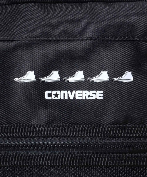 CONVERSE（コンバース）の「CONVERSE（コンバース）スニーカーロゴプリントバックパック/スクールリュックサック メンズ レディース ユニセックス（バックパック/リュック・レディース・ベージュ/ピンク/ブラック系その他/ブラック・FREE）」の6枚目の写真