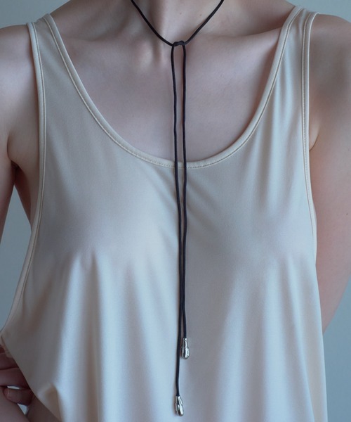 IRIS47(イリスフォーセブン)の「【IRIS 47】velvety tank tops/ベルベティ タンク トップス(Tシャツ/カットソー・レディース・ブラック/ナチュラル・FREE)」の10枚目の写真