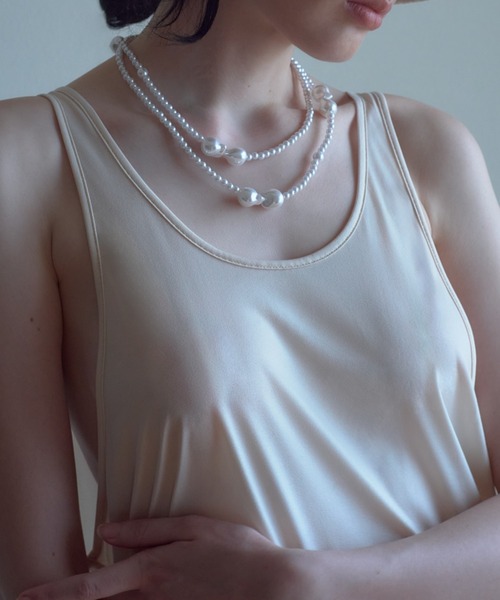 IRIS47(イリスフォーセブン)の「【IRIS 47】velvety tank tops/ベルベティ タンク トップス(Tシャツ/カットソー・レディース・ブラック/ナチュラル・FREE)」の11枚目の写真