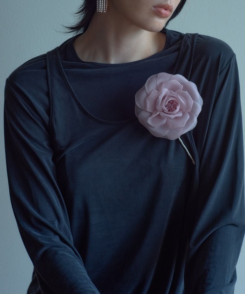 IRIS47(イリスフォーセブン)の「【IRIS 47】velvety tank tops/ベルベティ タンク トップス(Tシャツ/カットソー・レディース・ブラック/ナチュラル・FREE)」の12枚目の写真