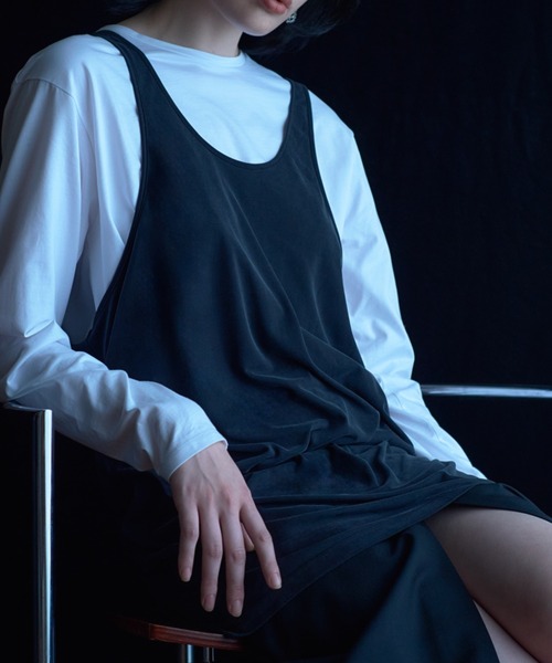 IRIS47(イリスフォーセブン)の「【IRIS 47】velvety tank tops/ベルベティ タンク トップス(Tシャツ/カットソー・レディース・ブラック/ナチュラル・FREE)」の16枚目の写真