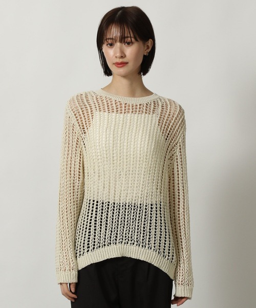 LAKOLE（ラコレ）の「メッシュニットプルオーバー / 318995（ニット/セーター・レディース・グレー/アイボリー/ミント/イエロー・FREE）」の20枚目の写真