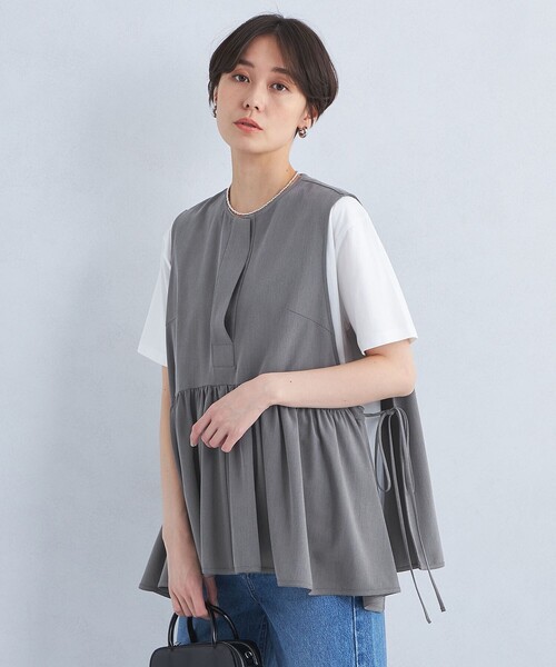 PROTAGONISTA（プロタゴニスタ）の「【別注】＜PROTAGONISTA＞2WAY ベスト（ベスト・レディース・ベージュ/グレー・FREE）」の4枚目の写真