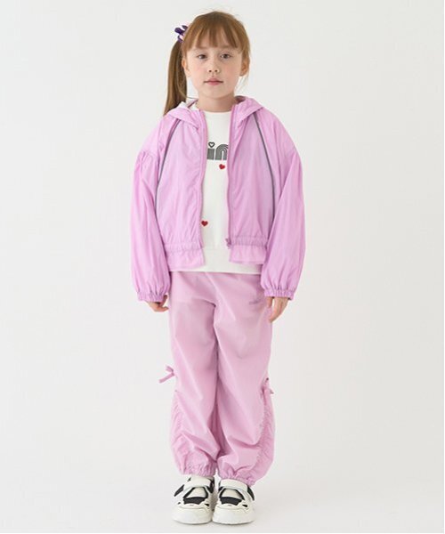 minimal（ミニマル）の「【撥水】ペプラムマンパ（ブルゾン・キッズ・ピンク/ミント/カラフル/ホワイト・90cm/110cm/100cm/120cm/130cm/140cm）」の13枚目の写真