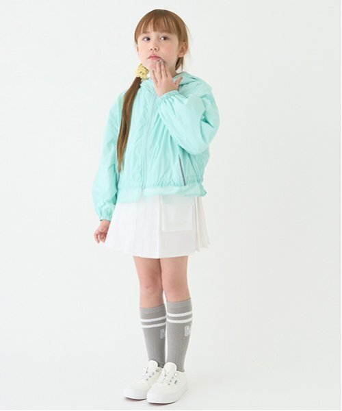 minimal（ミニマル）の「【撥水】ペプラムマンパ（ブルゾン・キッズ・ピンク/ミント/カラフル/ホワイト・90cm/110cm/100cm/120cm/130cm/140cm）」の14枚目の写真