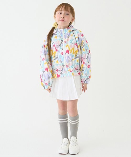 minimal（ミニマル）の「【撥水】ペプラムマンパ（ブルゾン・キッズ・ピンク/ミント/カラフル/ホワイト・90cm/110cm/100cm/120cm/130cm/140cm）」の15枚目の写真