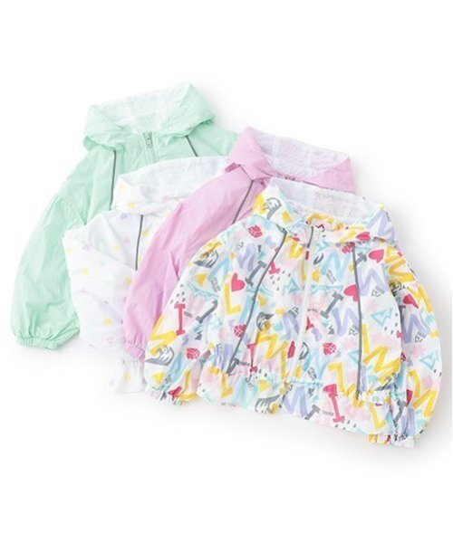 minimal（ミニマル）の「【撥水】ペプラムマンパ（ブルゾン・キッズ・ピンク/ミント/カラフル/ホワイト・90cm/110cm/100cm/120cm/130cm/140cm）」の18枚目の写真