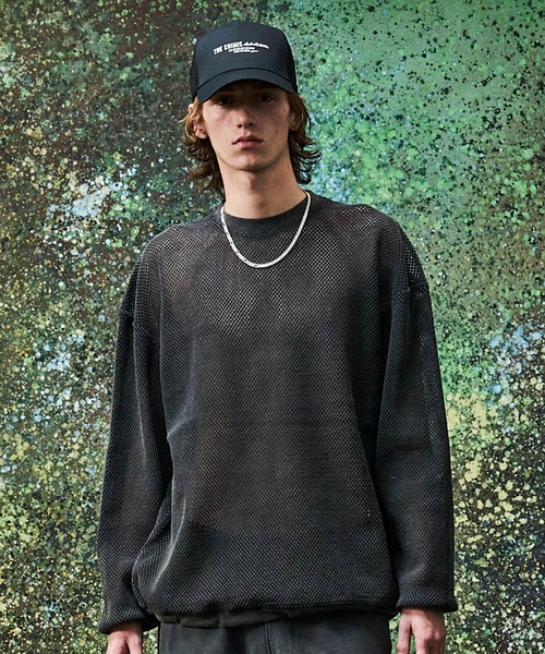 MSML(エムエスエムエル)の「MESH LONG SLEEVE CUTSEW(Tシャツ/カットソー・メンズ・ブラック/ライトブルー・L/M/S/XL)」の7枚目の写真