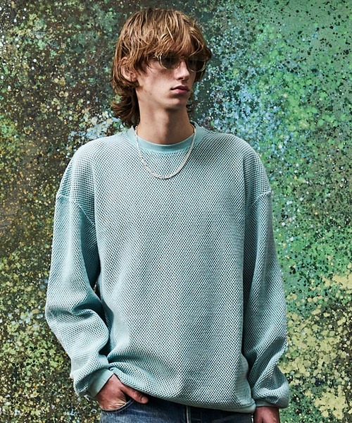 MSML(エムエスエムエル)の「MESH LONG SLEEVE CUTSEW(Tシャツ/カットソー・メンズ・ブラック/ライトブルー・L/M/S/XL)」の5枚目の写真