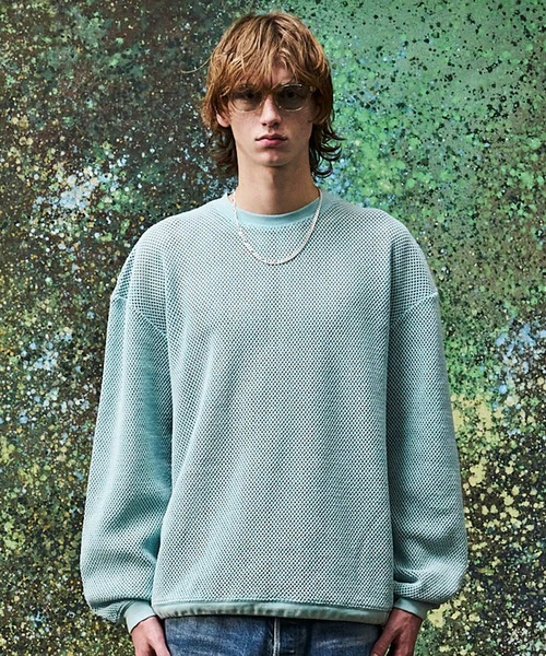 MSML(エムエスエムエル)の「MESH LONG SLEEVE CUTSEW(Tシャツ/カットソー・メンズ・ブラック/ライトブルー・L/M/S/XL)」の6枚目の写真