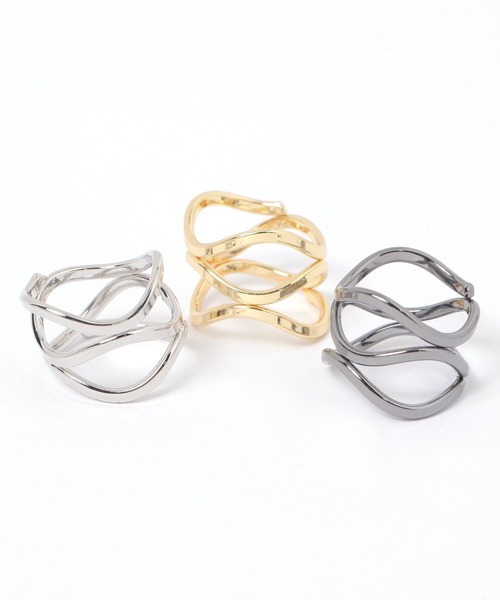 LAKOLE（ラコレ）の「変形レイヤードリング / 318554（リング・レディース・ブラック/その他1/その他2・FREE）」の5枚目の写真