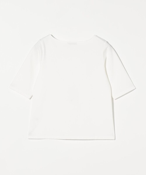 green label relaxing（グリーンレーベルリラクシング）の「アシンメトリーネック ポンチ 5分袖 プルオーバー カットソー（Tシャツ/カットソー・レディース・ブラック/オフホワイト/ダークブラウン/その他1・FREE）」の19枚目の写真