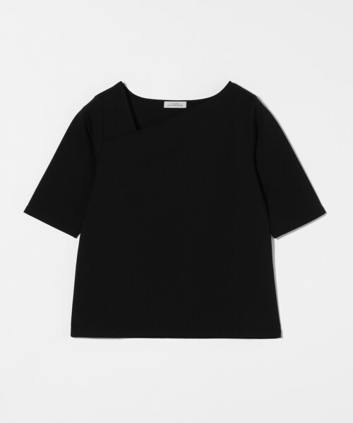 green label relaxing（グリーンレーベルリラクシング）の「アシンメトリーネック ポンチ 5分袖 プルオーバー カットソー（Tシャツ/カットソー・レディース・ブラック/オフホワイト/ダークブラウン/その他1・FREE）」の10枚目の写真
