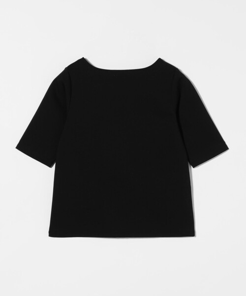 green label relaxing（グリーンレーベルリラクシング）の「アシンメトリーネック ポンチ 5分袖 プルオーバー カットソー（Tシャツ/カットソー・レディース・ブラック/オフホワイト/ダークブラウン/その他1・FREE）」の11枚目の写真
