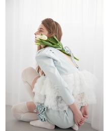 etre loin | Hem volume rose tulle cut top(Tシャツ/カットソー)