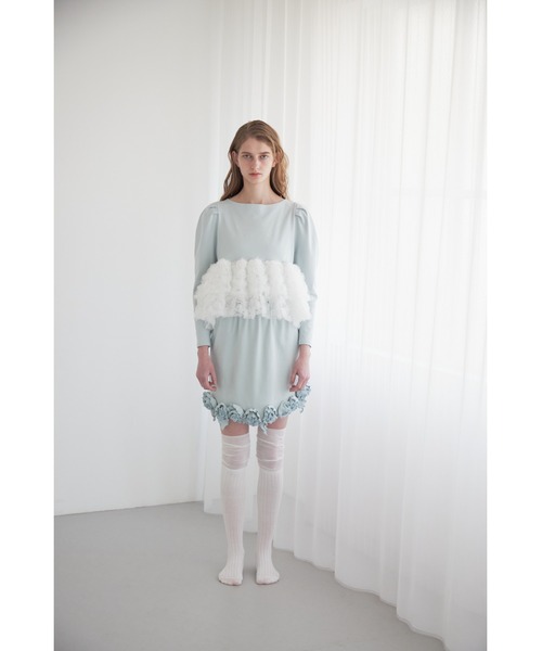 etre loin（エトルワン）の「Hem volume rose tulle cut top（Tシャツ/カットソー・レディース・グレー/ミント/ブラック・M）」の18枚目の写真