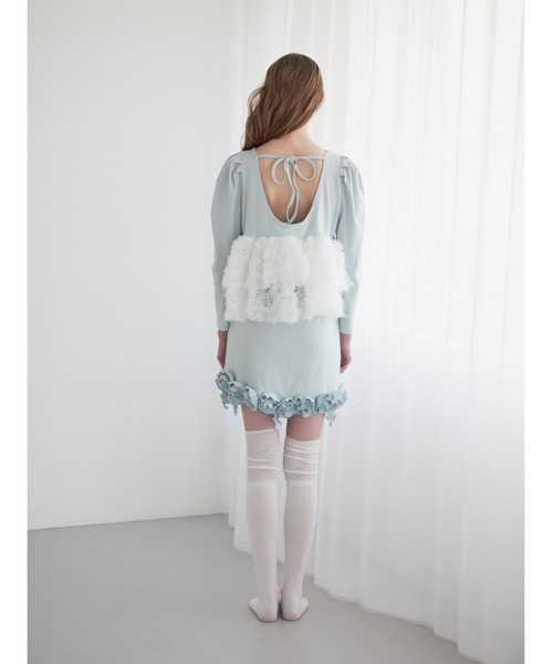 etre loin（エトルワン）の「Hem volume rose tulle cut top（Tシャツ/カットソー・レディース・グレー/ミント/ブラック・M）」の19枚目の写真