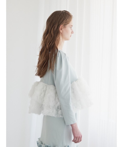 etre loin（エトルワン）の「Hem volume rose tulle cut top（Tシャツ/カットソー・レディース・グレー/ミント/ブラック・M）」の22枚目の写真