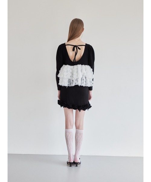 etre loin（エトルワン）の「Hem volume rose tulle cut top（Tシャツ/カットソー・レディース・グレー/ミント/ブラック・M）」の7枚目の写真