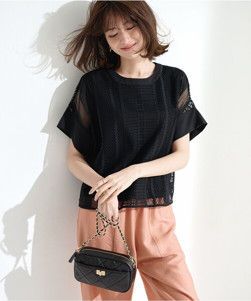 ICB（アイシービー）の「ワッシャーツイル ワイドストレートパンツ（その他パンツ・レディース・ライトオレンジ系/ベージュ系/グリーン系/ブラック系/マスタード/ブラウン系・00/0/2/4/6）」の15枚目の写真