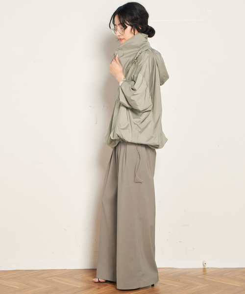 AP STUDIO(エーピーストゥディオ)の「ツイルハイウエステッドパンツ(スラックス・レディース・ブラック/ベージュ・34/36/38/40)」の14枚目の写真