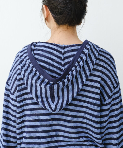 CIAOPANIC TYPY(チャオパニックティピー)の「【UNISEX】麻タッチボーダーメッシュパーカー(パーカー・メンズ・ネイビー/ベージュ/ブルー・LARGE/MEDIUM)」の19枚目の写真