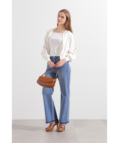 PINKY&DIANNE（ピンキーアンドダイアン）の「スクエアネックニットトップス（ニット/セーター・レディース・ホワイト/ブルー系その他3/ベージュ系その他/ピンク・38）」の5枚目の写真