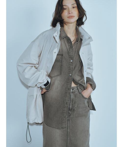 sm2rhythm（サマンサモスモスリズム）の「デニムオーバーサイズシャツ（シャツ/ブラウス・レディース・グレー/ブルー・F）」の2枚目の写真