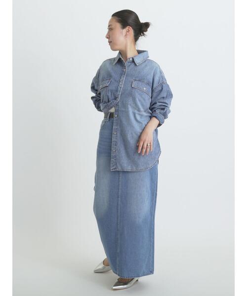 sm2rhythm（サマンサモスモスリズム）の「デニムオーバーサイズシャツ（シャツ/ブラウス・レディース・グレー/ブルー・F）」の10枚目の写真
