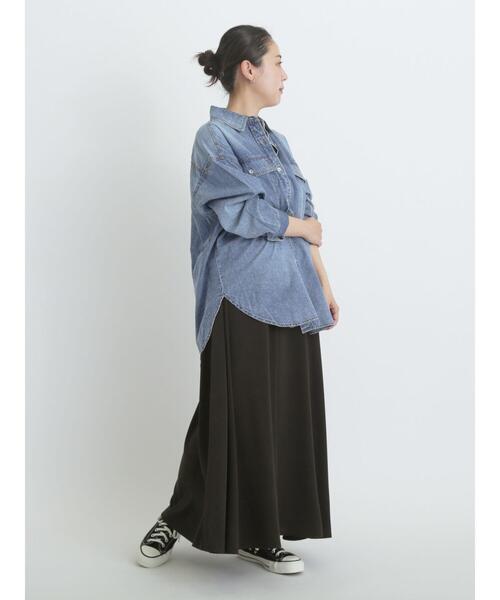 sm2rhythm（サマンサモスモスリズム）の「デニムオーバーサイズシャツ（シャツ/ブラウス・レディース・グレー/ブルー・F）」の15枚目の写真