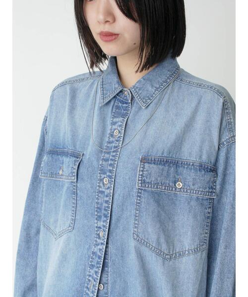 sm2rhythm（サマンサモスモスリズム）の「デニムオーバーサイズシャツ（シャツ/ブラウス・レディース・グレー/ブルー・F）」の22枚目の写真