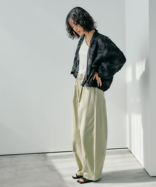 LEPSIM(レプシィム)の「【選べる丈】イージーコクーンパンツ 323755(その他パンツ・レディース・セージグリーン/ブラック/アイボリー/ベージュ/ダークブラウン・TALL/FREE)」の14枚目の写真