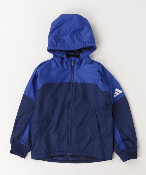 adidas（アディダス）の「アディダス adidas エッセンシャルズ ウーブンジャケット キッズ（ナイロンジャケット・キッズ・レッド/グリーン/ダークブルー・110cm/120cm/130cm/140cm/150cm/160cm）」の2枚目の写真