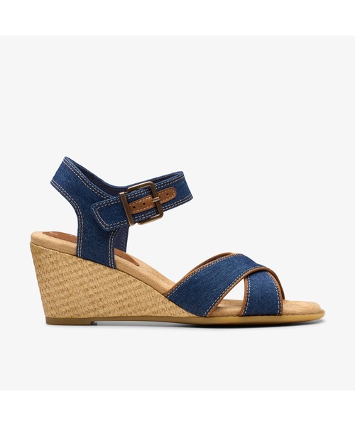 Clarks(クラークス)の「Emmalae Iris / エマラエアイリス(ダークデニム)(サンダル・レディース・ブルー・UK6/UK3/UK3.5/UK4/UK4.5/UK5/UK5.5)」の1枚目の写真