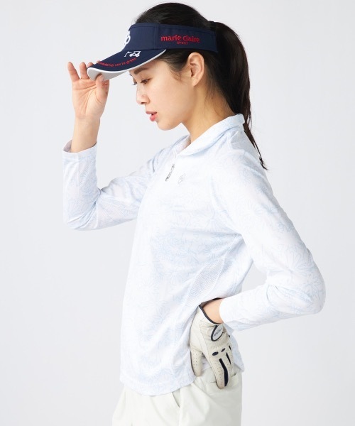 セール】【marie claire/マリ.クレール】レディースハーフジップ長袖