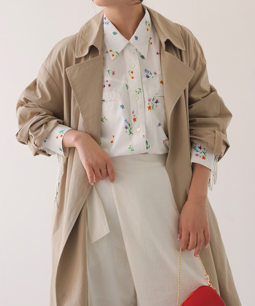 margaux（マルゴー）の「margaux/マルゴー flower western シャツ（シャツ/ブラウス・レディース・ホワイト/ブラック・FREE）」の6枚目の写真