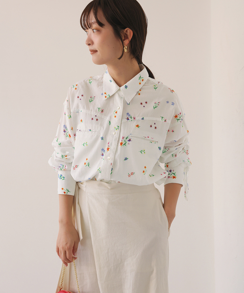 margaux（マルゴー）の「margaux/マルゴー flower western シャツ（シャツ/ブラウス・レディース・ホワイト/ブラック・FREE）」の11枚目の写真