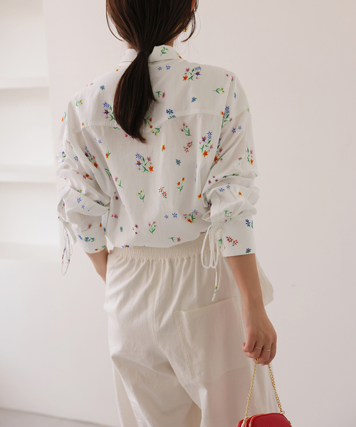 margaux（マルゴー）の「margaux/マルゴー flower western シャツ（シャツ/ブラウス・レディース・ホワイト/ブラック・FREE）」の14枚目の写真