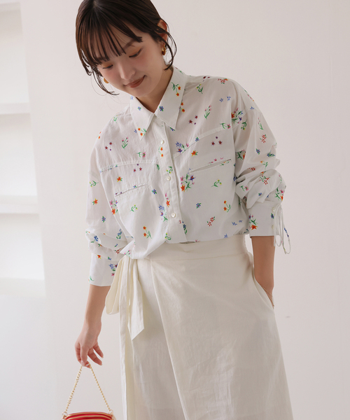 margaux（マルゴー）の「margaux/マルゴー flower western シャツ（シャツ/ブラウス・レディース・ホワイト/ブラック・FREE）」の15枚目の写真