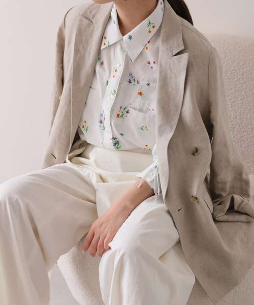 margaux（マルゴー）の「margaux/マルゴー flower western シャツ（シャツ/ブラウス・レディース・ホワイト/ブラック・FREE）」の18枚目の写真