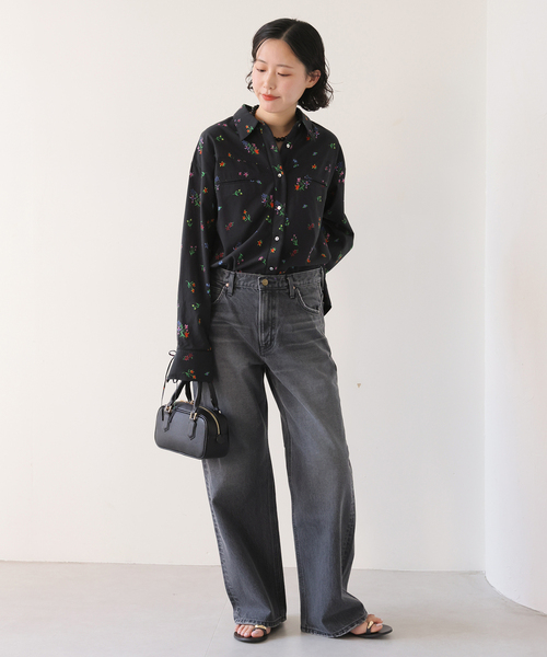 margaux（マルゴー）の「margaux/マルゴー flower western シャツ（シャツ/ブラウス・レディース・ホワイト/ブラック・FREE）」の19枚目の写真