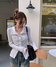ポロニット スリムフィット カーディガン