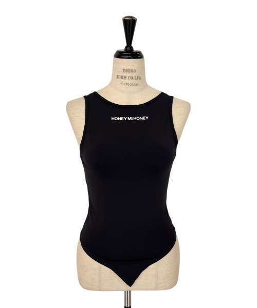 HONEY MI HONEY(ハニーミーハニー)の「jersey logo american sleeve tanktop(タンクトップ・レディース・ベージュ/ホワイト/ブラック・FREE)」の8枚目の写真