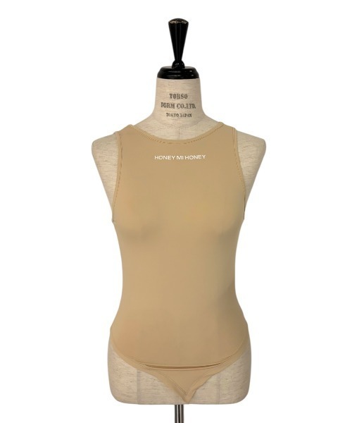 HONEY MI HONEY(ハニーミーハニー)の「jersey logo american sleeve tanktop(タンクトップ・レディース・ベージュ/ホワイト/ブラック・FREE)」の9枚目の写真