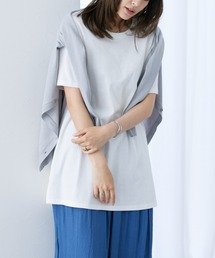 slattgir（スラットジール）の「高身長　汗染みしにくい綿100％5分袖チュニックＴシャツ（トールサイズ）（その他トップス）」