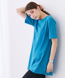 高身長　汗染みしにくい綿100％5分袖チュニックＴシャツ（トールサイズ）