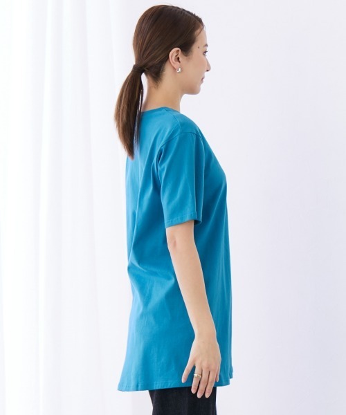 slattgir(スラットジール)の「高身長 汗染みしにくい綿100%5分袖チュニックTシャツ(トールサイズ)(その他トップス・レディース・オフホワイト/グレイッシュブルー/ネイビー/カーキ系・M/L/LL/3L/4L/5L)」の18枚目の写真