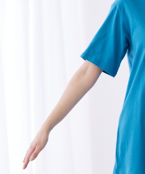 slattgir(スラットジール)の「高身長 汗染みしにくい綿100%5分袖チュニックTシャツ(トールサイズ)(その他トップス・レディース・オフホワイト/グレイッシュブルー/ネイビー/カーキ系・M/L/LL/3L/4L/5L)」の20枚目の写真